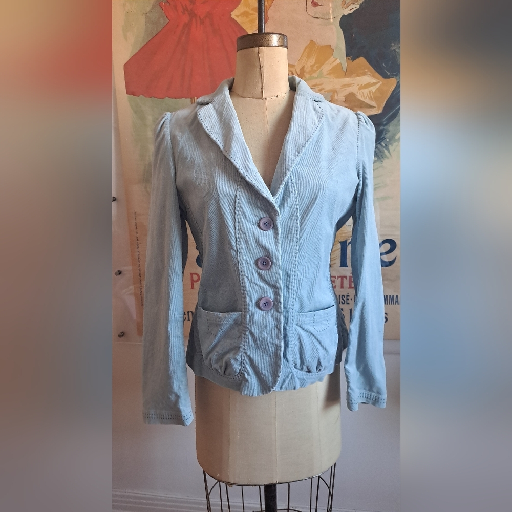 Tristan Light Blue Corduroy Blazer